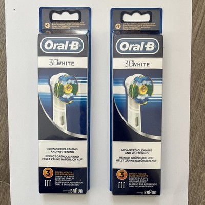 Oral-B -3D White Replacement White Toothbrush Heads - 2 pack for 6 pcs $ 19.99 
