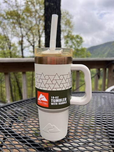 Ozark Trail Bicchiere in acciaio inox isolato 18 oz con manico beige - Foto 5 di 7