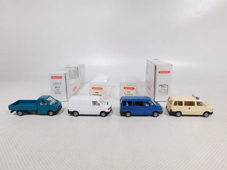 4x wiking H0 1:87 Modello VW 295 296 297 320 Croce Rossa Mint + Box # DP678-0,5 - Immagine 2 di 4