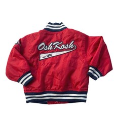 Vtg 1990s Y2K OshKosh Red/Navy Toddler Bomber Jacket 2T