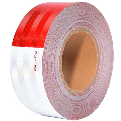 2 Inch X 160 Feet DOT-C2 Reflective Tape Red White Reflective Tape Outdoor Water