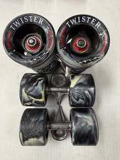 Sure Grip Twister Black White swirl 62mm roller skate speed wheels truck abec 5
