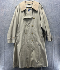 Vintage Burberrys Trench Coat Mens 44 Regular Beige Cotton Nova Check Lined 80s