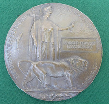 WW1  MILITARY BRONZE MEMORIAL DEATH PLAQUE TO THE 2/5th Btn MANCHESTER REGIMENT