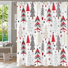 Shower Curtain Christmas Shower Curtain New Year Holiday Xmas Shower Curtains fo