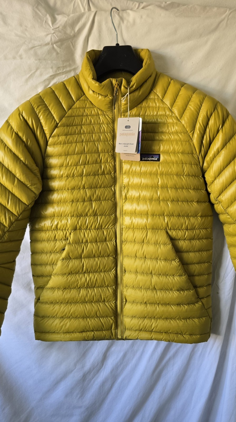 Patagonia Alplight Down Jacket (Textile Green), Size Small, RRP-£280, BNWT