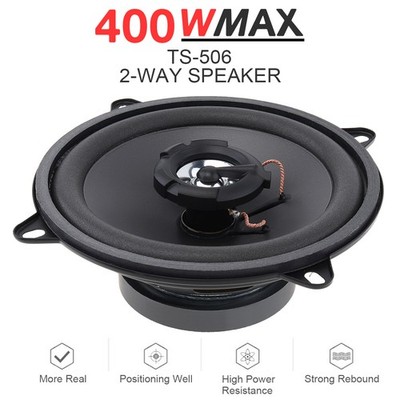 1pc 5 Inch 400W 2-Way Vehicle Door Auto Audio Music Stereo Full Range Frequency