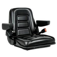 TICSEA Universal Forklift Seat, Tractor Seat with Adjustable Angle Back, Armr...