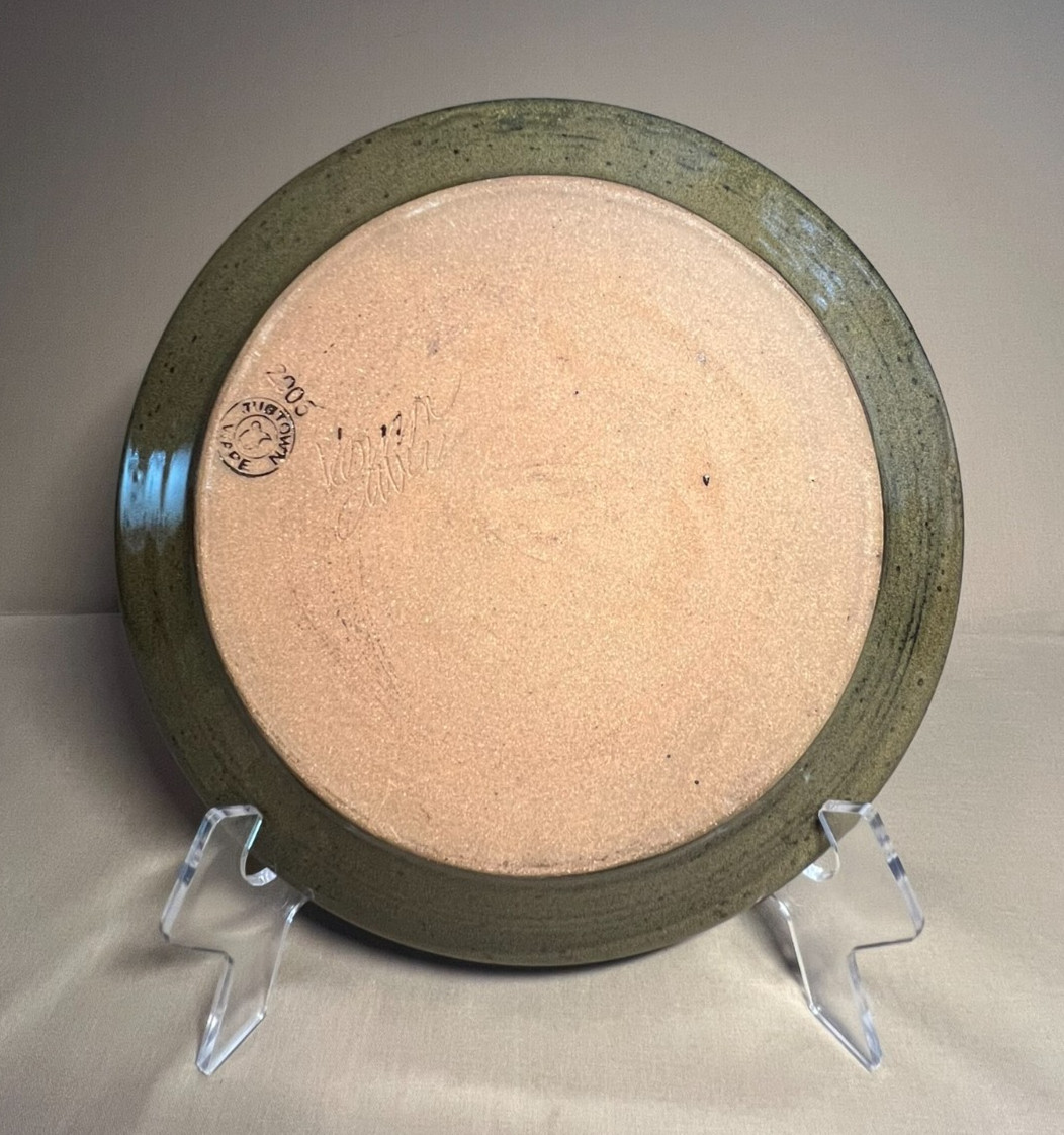 Jugtown Ware-North Carolina Southern Pottery-Dinner Plate V. Owens signed 2006