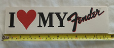 Vintage Original "I LOVE MY FENDER" Bumper STICKER Backing Intact-NOS Never Used