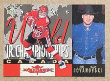 ED JOVANOVSKI 1994-95 UPPER DECK ELECTRIC ICE ROOKIE INSERT CARD # 496 CANADA. rookie card picture