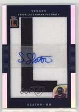 2008 Topps Letterman Refractor /9 Steve Slaton #AP-SS Patch Auto pn1