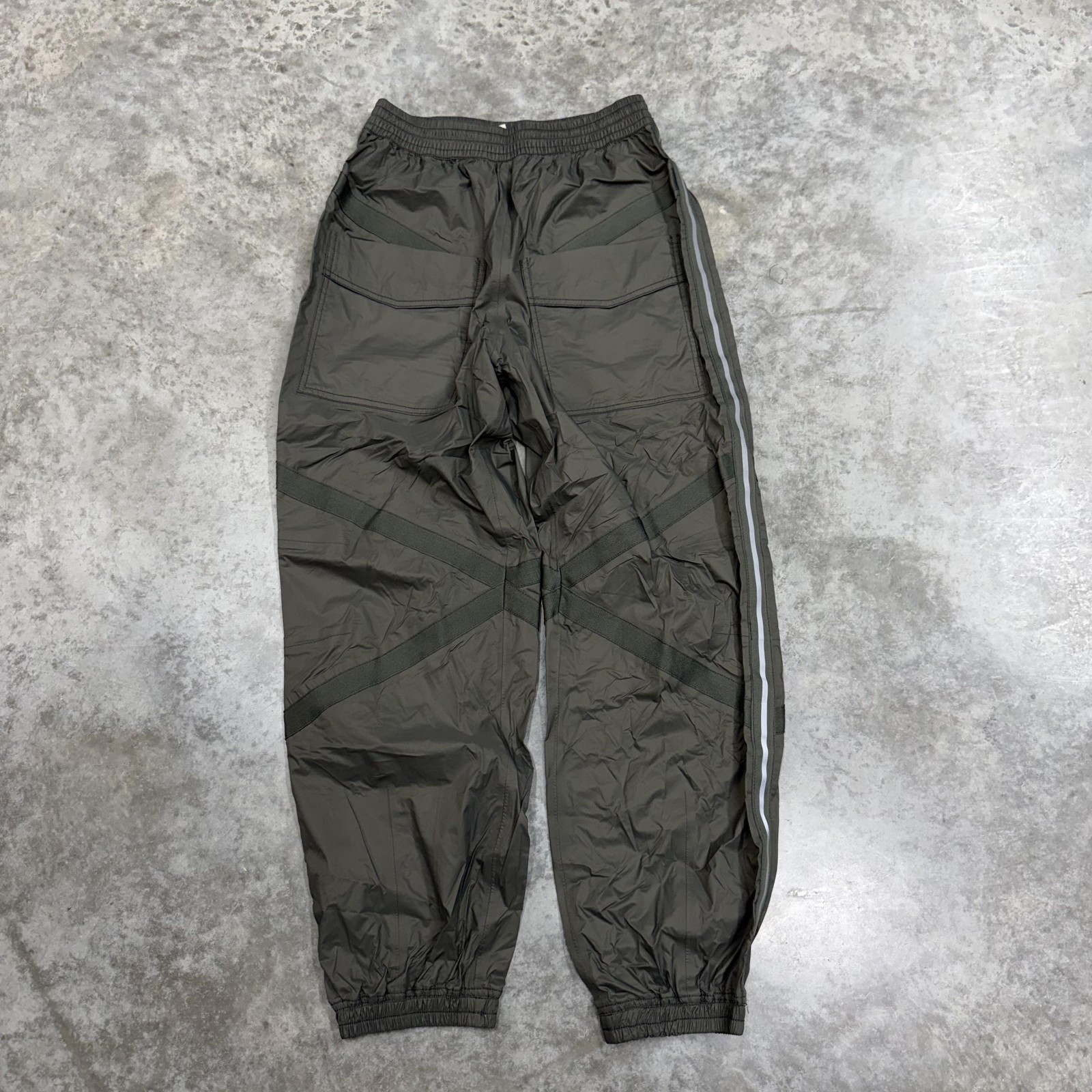 FP Movement Pants Womens Small Green Windbreaker Track Tapered Elastic Cuffed