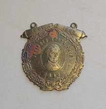 1898 Illinois State Fair Old Soldiers Day Brass Medal With Abraham Lincoln