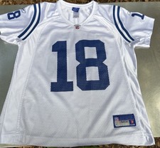 NFL Indianapolis Colts 18 Youth Large Jersey Reebok Equipment Shirt Manning