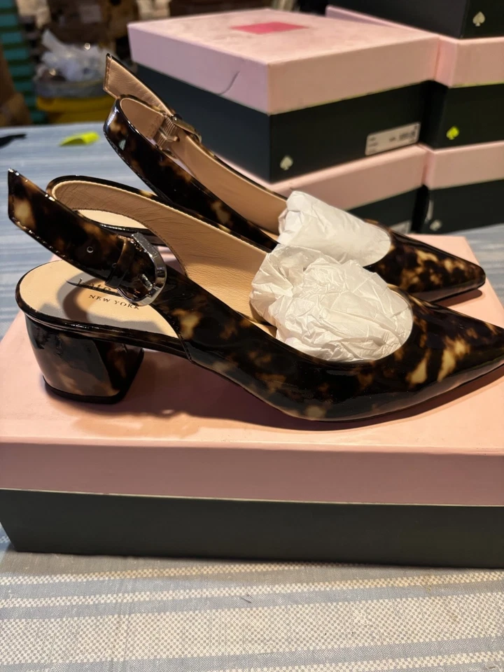 Bombas femininas Kate Spade New York Mika marrom tartaruga tamanho 5,5.5,6,6.5,7 - Imagem 4 de 4