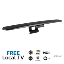 Philips Hover HD Amplifed Indoor TV Antenna, Mount to TV - Black: Signal Type