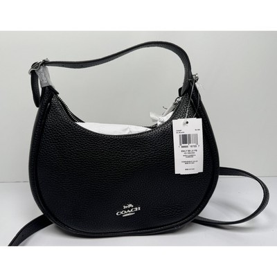 Coach Women's Emily Shoulder Bag in Silver/Black NWT #