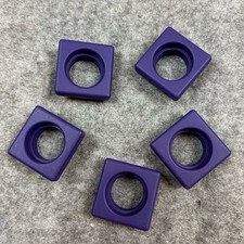 Hape Quadrilla Marble Run pezzo di ricambio plastica 5 pezzi rialzi quadrati viola