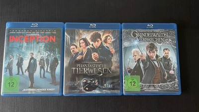Blu-ray Filme: Konvolut (Inception, Fantastische Tierwesen 1+2) Guter Zustand!