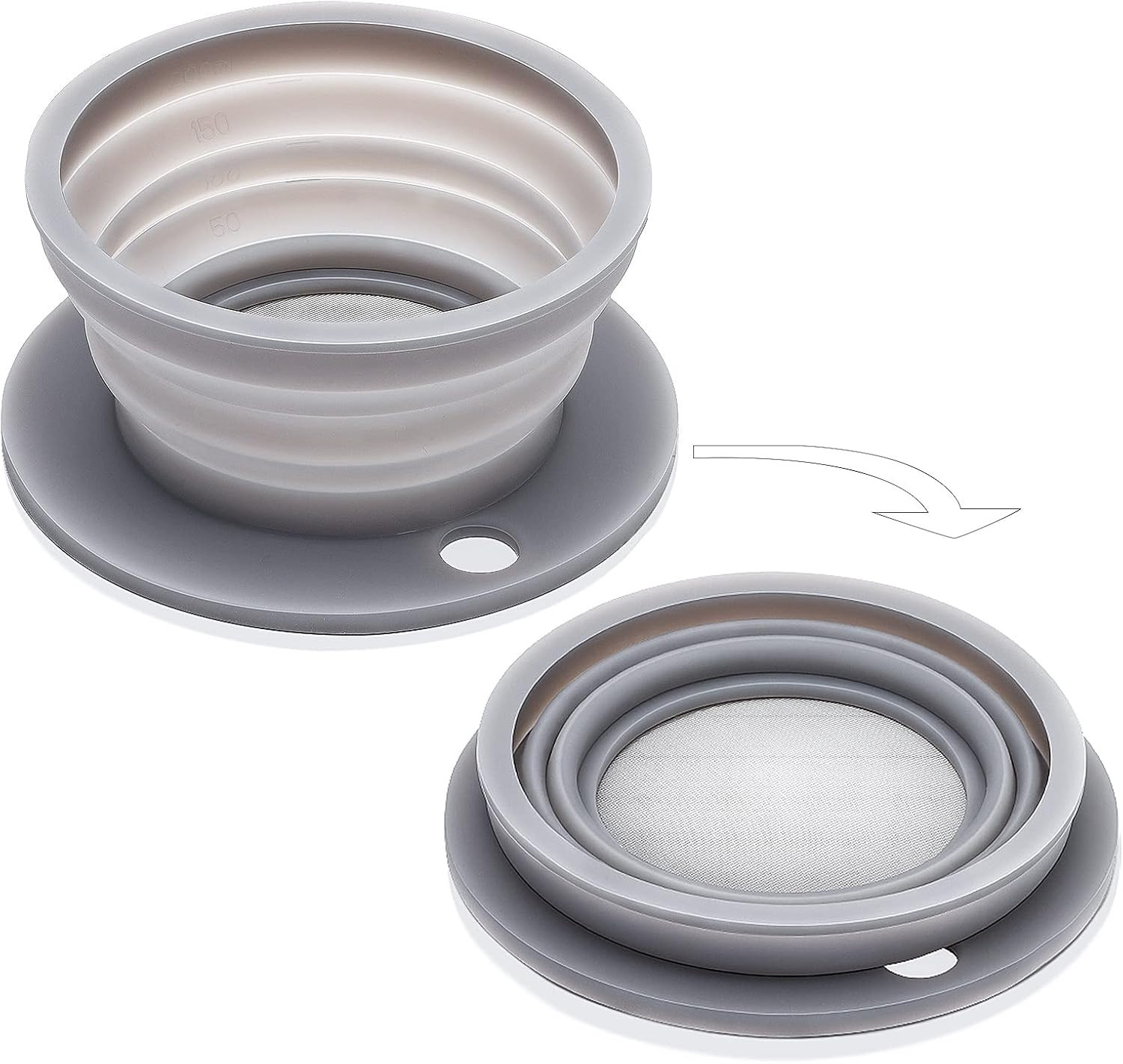 Paperless Collapsible Pour over Coffee Dripper, Portable Reusable Pour over Coff