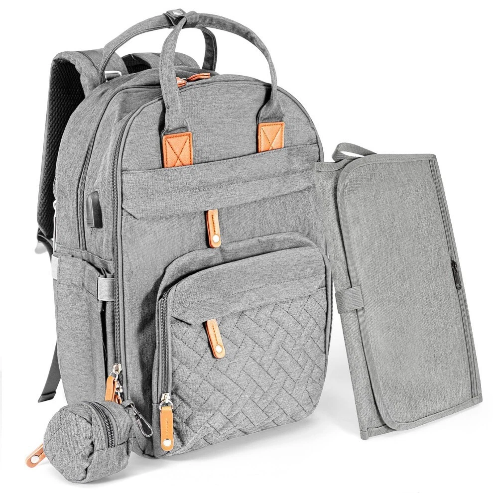 Baby Diaper Changing Bag Mummy Nappy Backpack Pacifier Holder + Changing Mat
Opens in a new window o