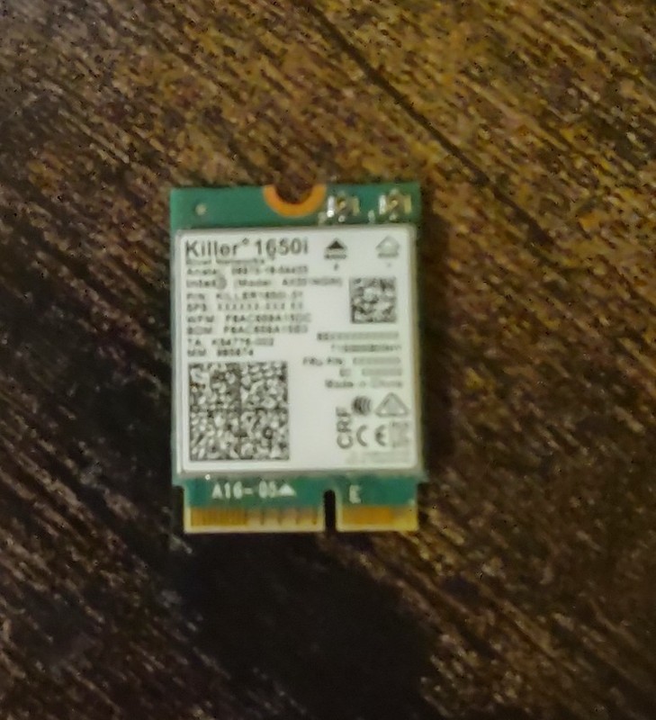 Acer Predator Helios 300 Killer 1650i Wifi Board Intel AX201NGW