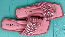 Katy Perry Women’s Pink Sandals Size 10 Slip-On Summer Casual Fashion Slides