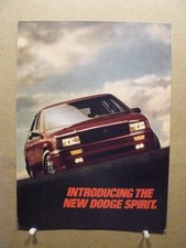 1989 Dodge Spirit Es 8-page Sales Brochure 1989 Dodge Spirit Es 8-page Sales Brochure