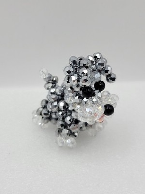 Perlen Handarbeit Hund Schlüsselanhänger Figur Anhänger Charm Schnauzer Scottie Hund