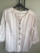 Ladies DAMART Linen Mix Blouse,size 16