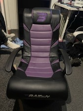 Image of BraZen Pride 2.1 Bluetooth Surround Sound Gaming Chair-Purple/Black (18082)