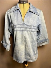 Wrangler 80s Style Denim Pullover Made in USA Women's Large