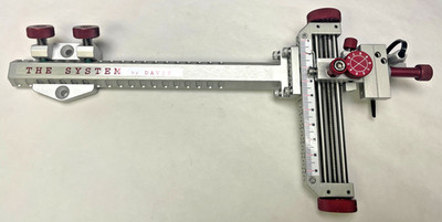 5'' DAVIS  SIGHT-Double Knob-Silver/Red-8.5'' ext (15% OFF)