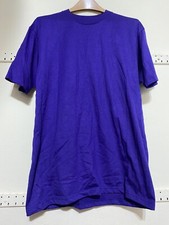 Vintage 90s single stitch BLANK t-shirt size L Adult Made in USA Purple