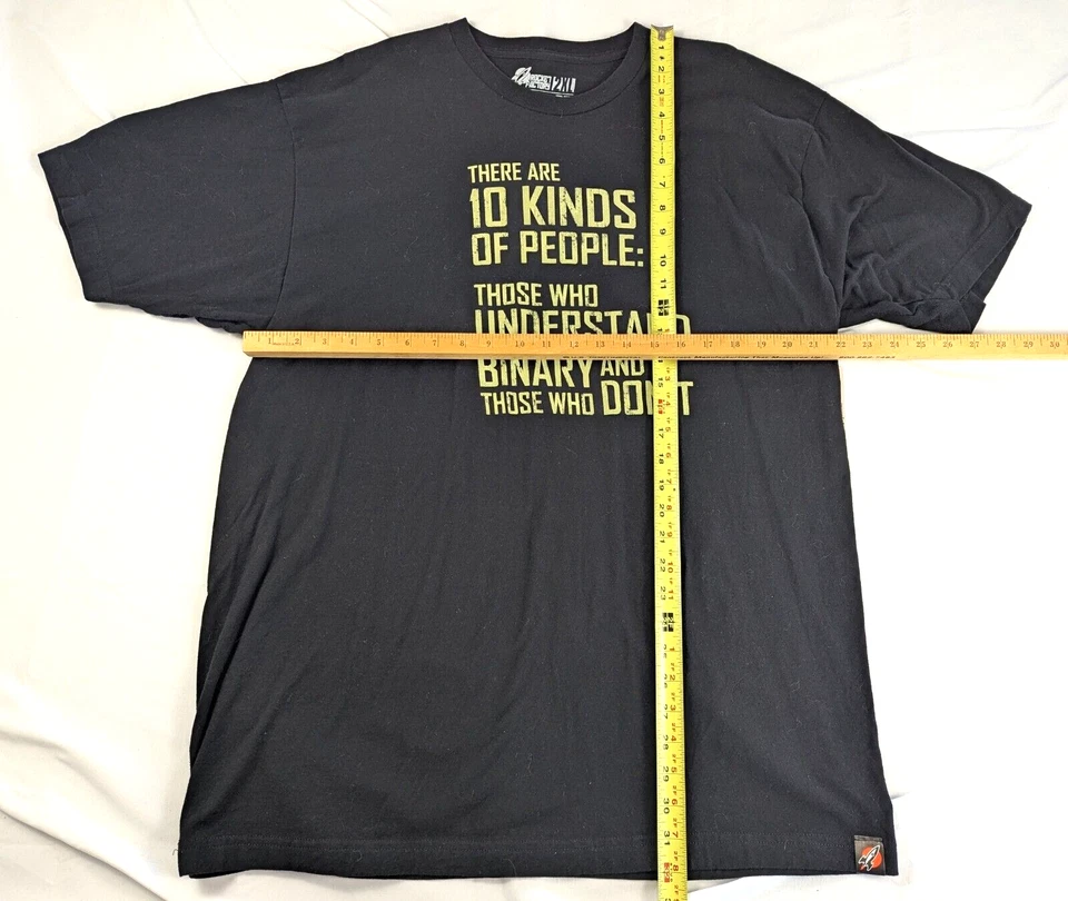 Camiseta para hombre There Are 10 Kinds Of People In The World Binary Code 2XL negra Foto 2 de 4