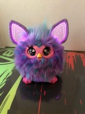 Furby Purple Plush Tie Dye Interactive Toy 2023 Glowing Ears Tested Works