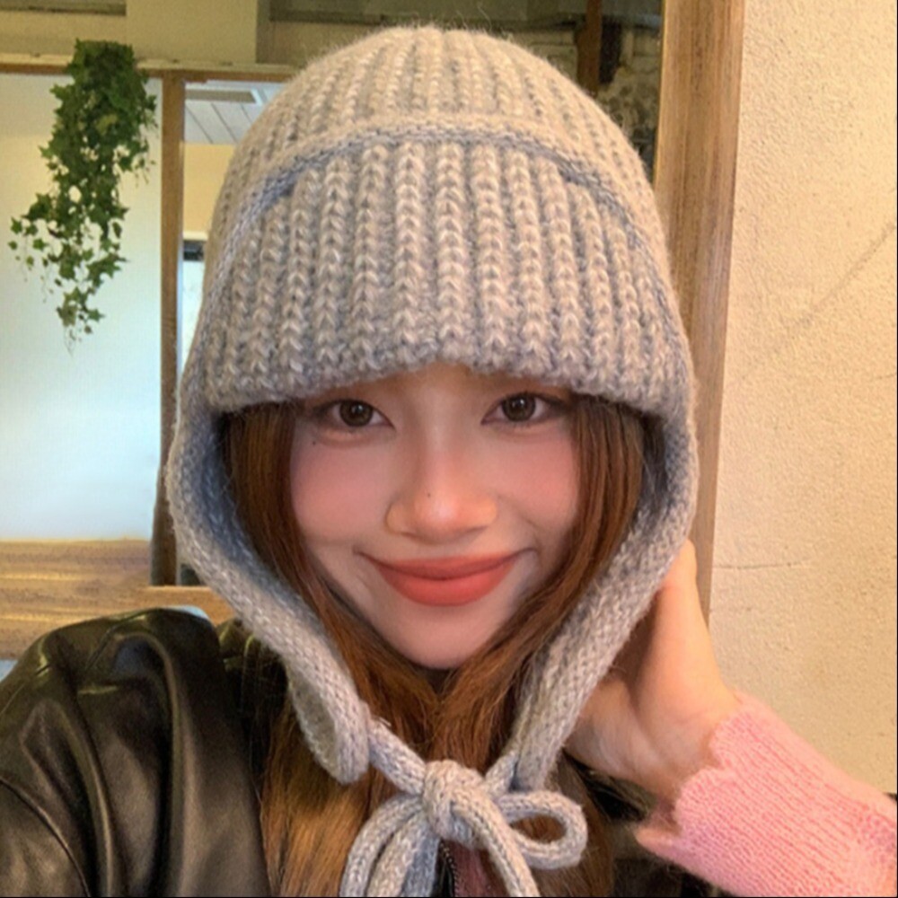 APL Cappelli caldi invernali tinta unita maglia cappuccio lavorato a maglia