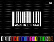 Made In The USA American Flag 4x4 Racing Muscle Car Sticker Window Vinyl Decal