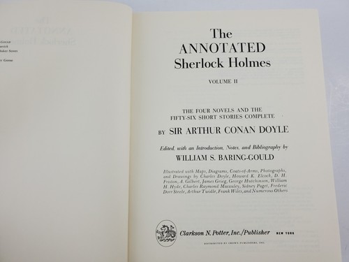 The Annotated Sherlock Holmes Vol I & II Hardcover Book 1978 Arthur Conan Doyle - Picture 12 of 12