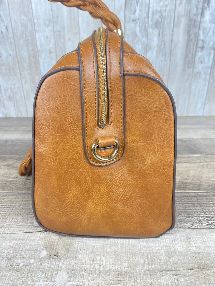 Bolso Bandera Americana Cuero Vegano Coñac Colección Ruby para Mujer Nuevo con Etiquetas Foto 4 de 4