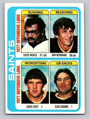 1978 Topps #517 Chuck Muncie/Don Herrmann/Chuck Crist/Elois Grooms Saints