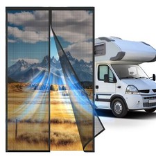 RV Screen Door with Magnetic Closure 33x80 Inch Fiberglass Mesh for Campers