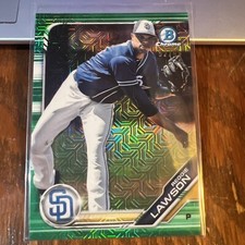 Reggie Lawson 2019 Bowman Chrome Prospects Green Refractor #BCP-68 /99