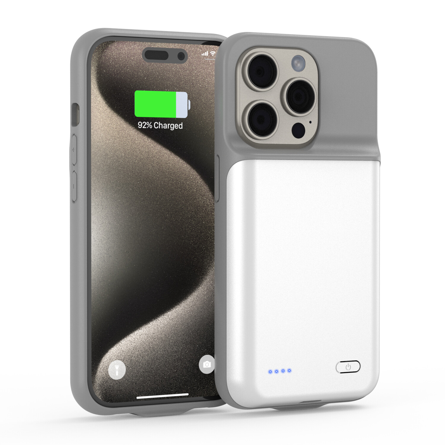 6800mAh Power Bank Charger Case for Apple iPhone 15 Pro US Compatible-image