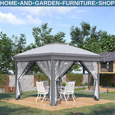 Heavy Duty Pop Up Gazebo Marquee with Sides Canopy Tent Camping Carrying Bag Set