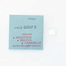 Original Genuine Bulova H594 Acrylic 12.2 x 12.2mm Crystal Watch Part C1D13