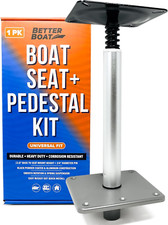 Premium Boat Pedestal Seat Kit - Includes Seat, Pedestal  Swivel Base