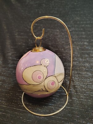 VTG, 1988, Frederick Frances, Art Glass, Ornament, Artist Signed, With Stand...