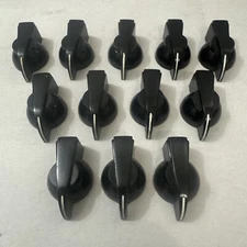 12x Black Chicken Head Knob 6 mm Guitar Amp Effect Pedal Knobs w/ Set Screw